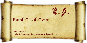 Merő Jázon névjegykártya